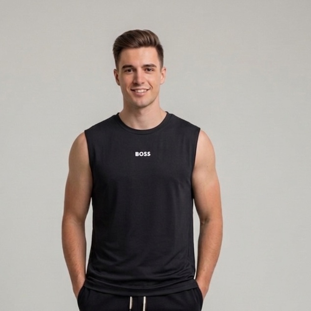 BOSS Men's Black Sleeveless Shirt / Tank NWT